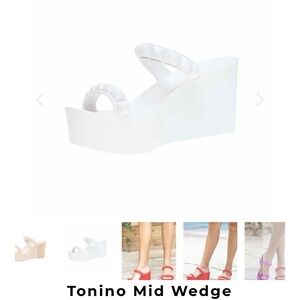 Carmen Sol White Wedges